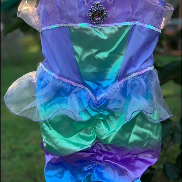 Girls Iridescent Mermaid Halloween Costume Dress - Picture 3 of 8